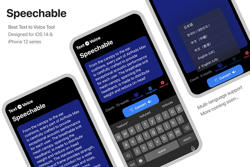 Introducing Speechable — Text to Voice Tool for iOS14
